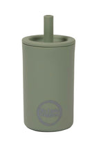 Sage Silicone Drinking Cup & Straw