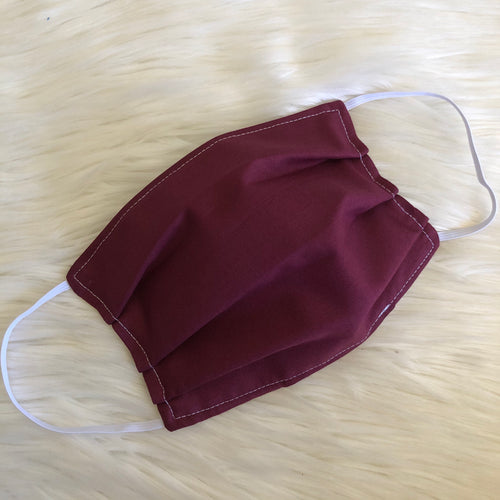 Burgundy Face Mask - Adults