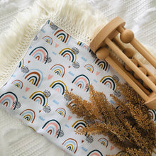 Pastel Rainbow Fringe Blanket